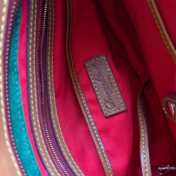 Dooney & Bourke Florentine Leather Satchel Saddle Shoulder Bag Quiet Luxury - Picture 10 of 16